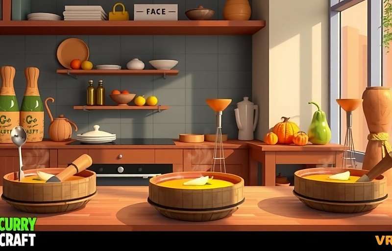 Upcoming VR Feature in Curry Craft Concept art for upcoming Curry Craft VR cooking experience